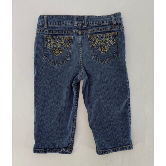 Vtg Disney Hannah Montana Girl’s Denim Embellished Bermuda Shorts Sz 12 Y2K - Picture 2 of 6